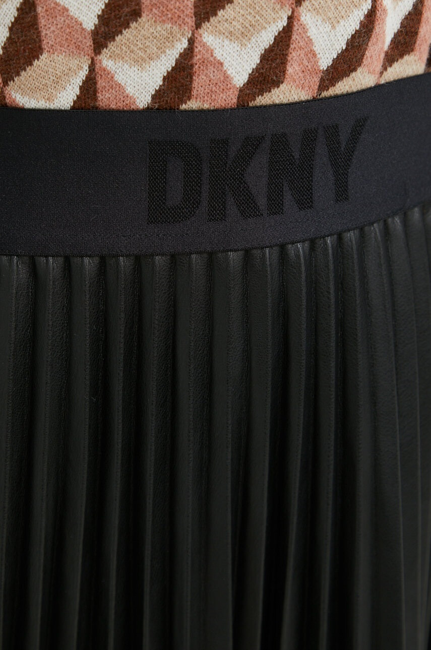 DKNY Пола в черно къс модел разкроен модел - Pepit.bg