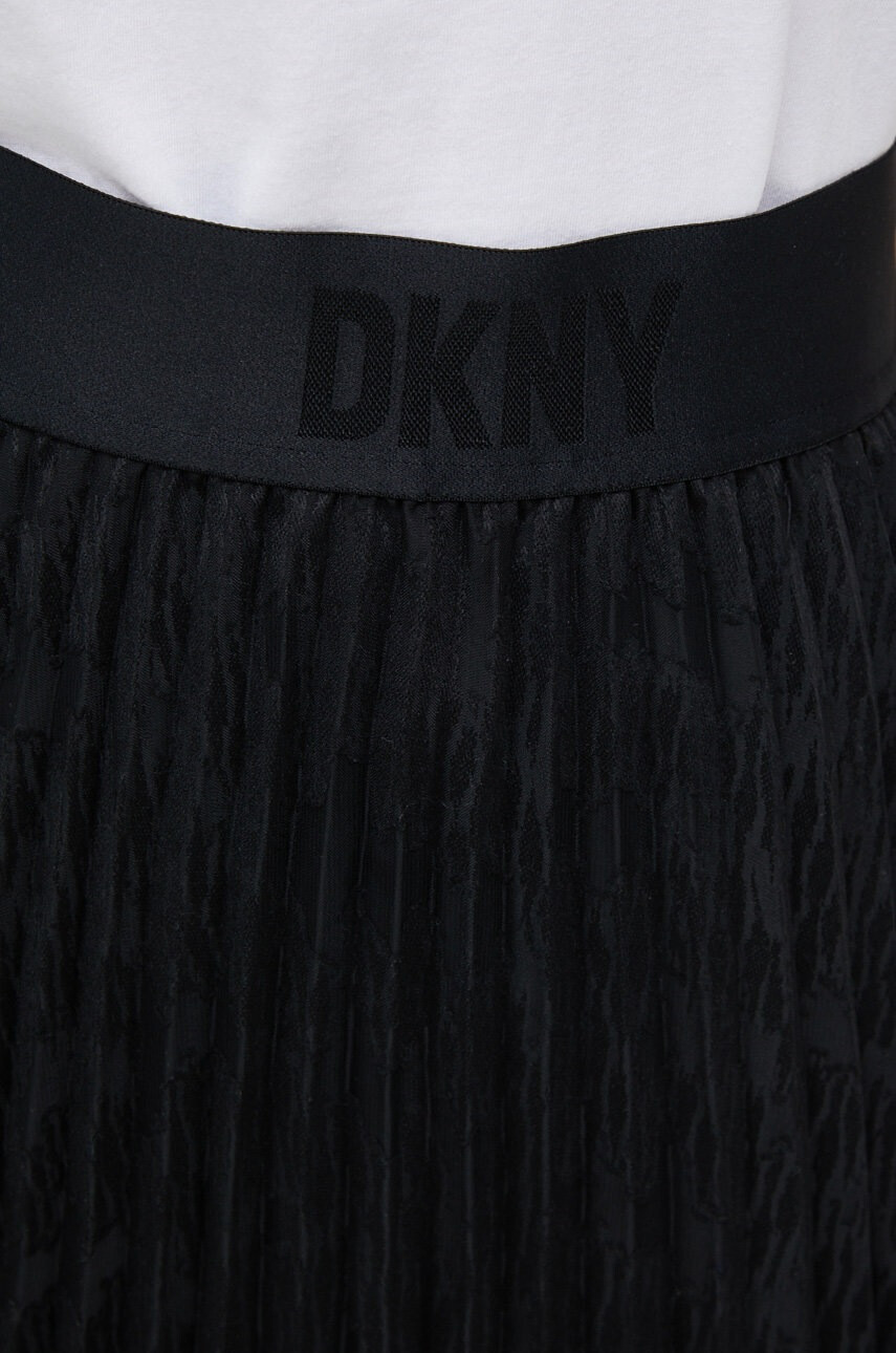 DKNY Пола в черно къс модел разкроен модел - Pepit.bg