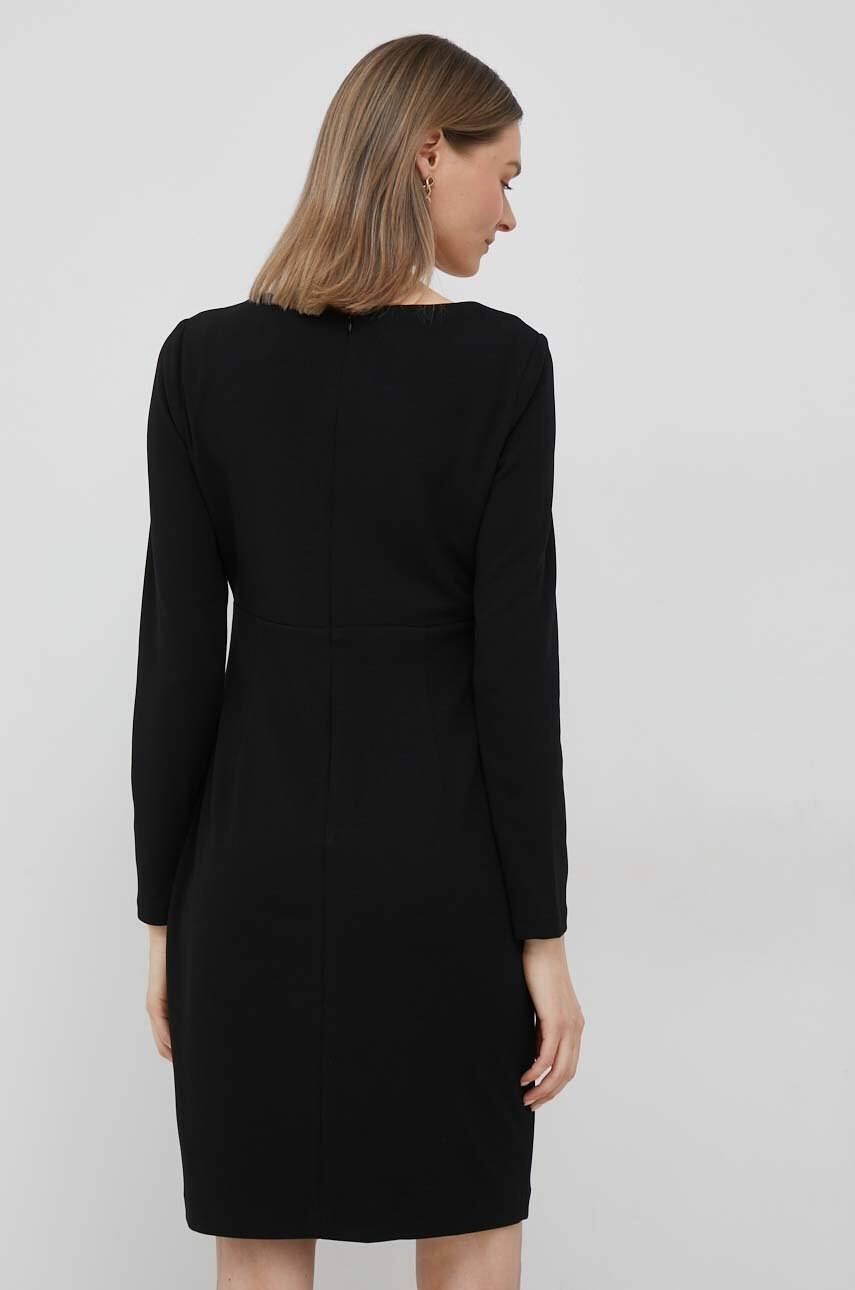 DKNY Рокля в черно среднодълъг модел разкроен модел - Pepit.bg