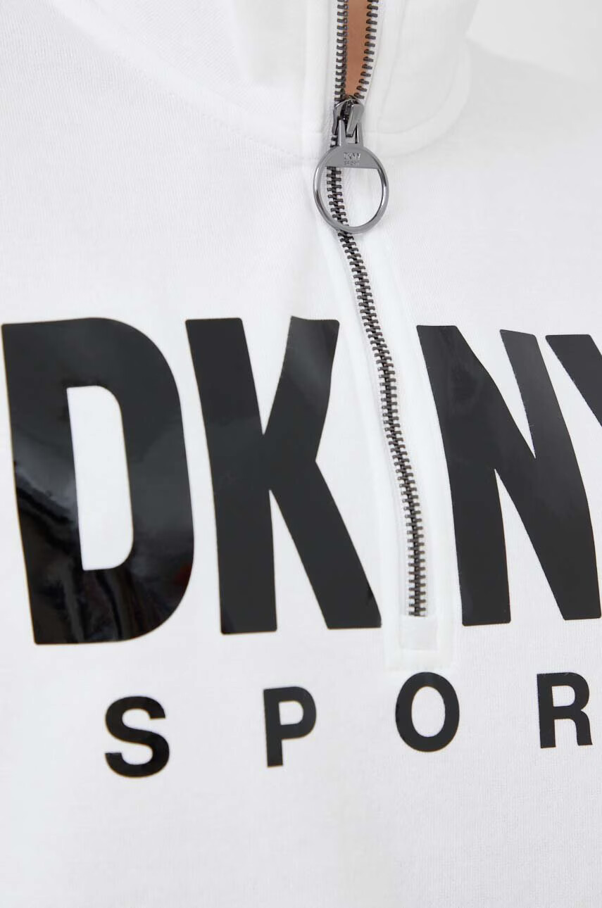 DKNY Рокля в бяло къс модел с уголемена кройка - Pepit.bg