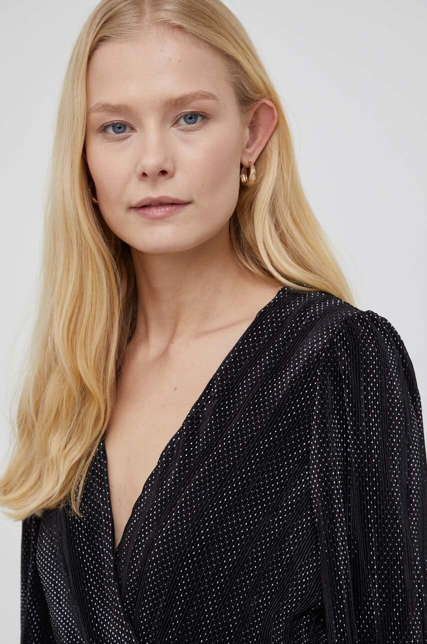 DKNY Рокля в черно къс модел разкроен модел - Pepit.bg