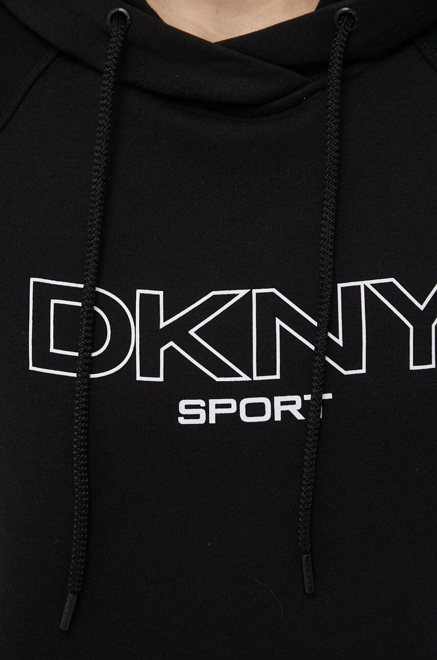 DKNY Рокля в черно къс модел с уголемена кройка - Pepit.bg