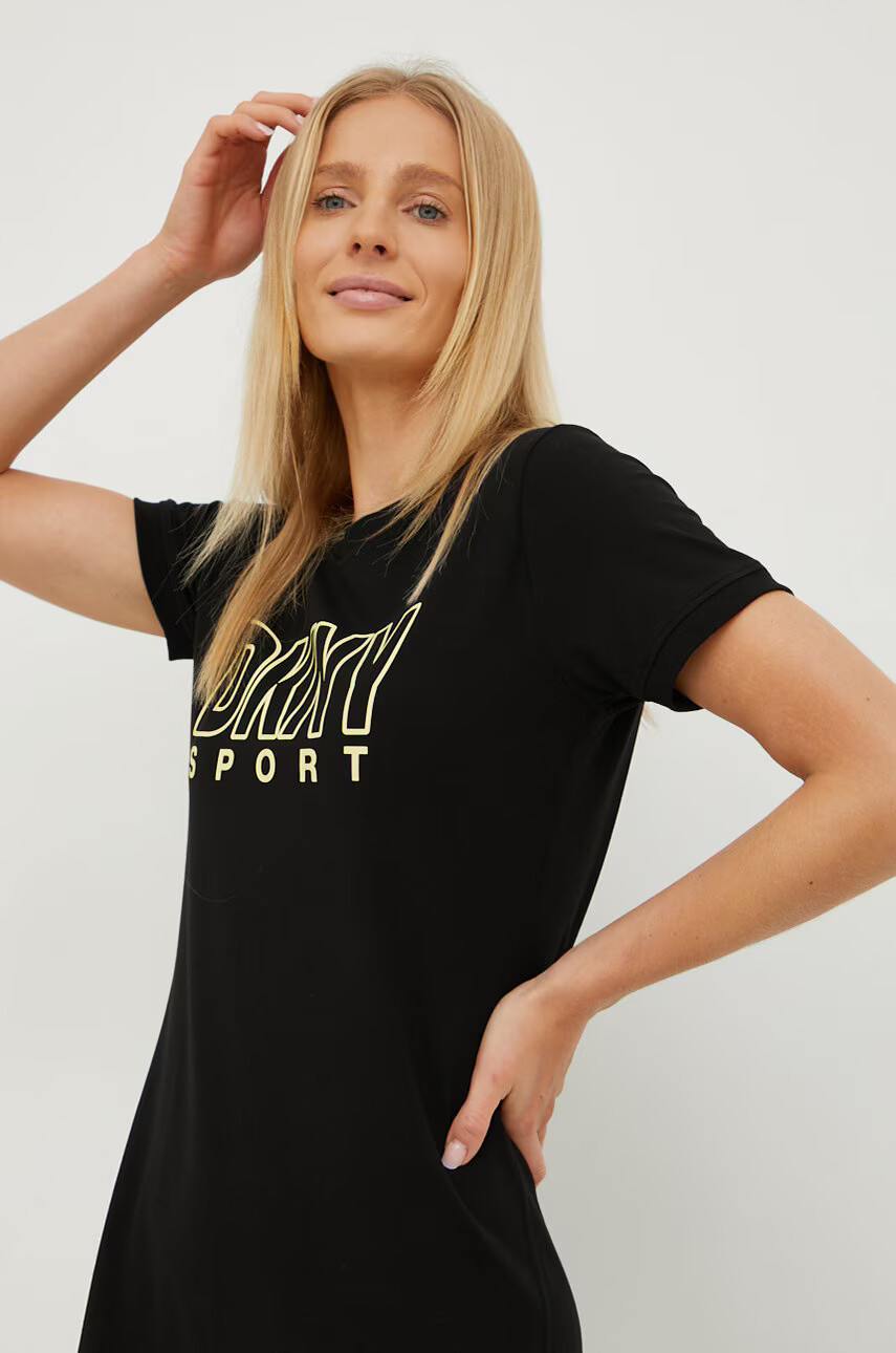 DKNY Рокля в черно къс модел със стандартна кройка - Pepit.bg