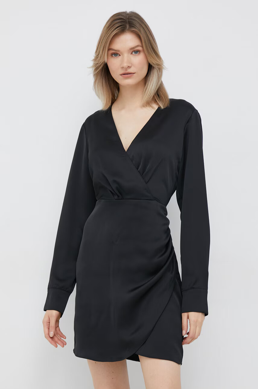 DKNY Рокля в черно къс модел със стандартна кройка - Pepit.bg
