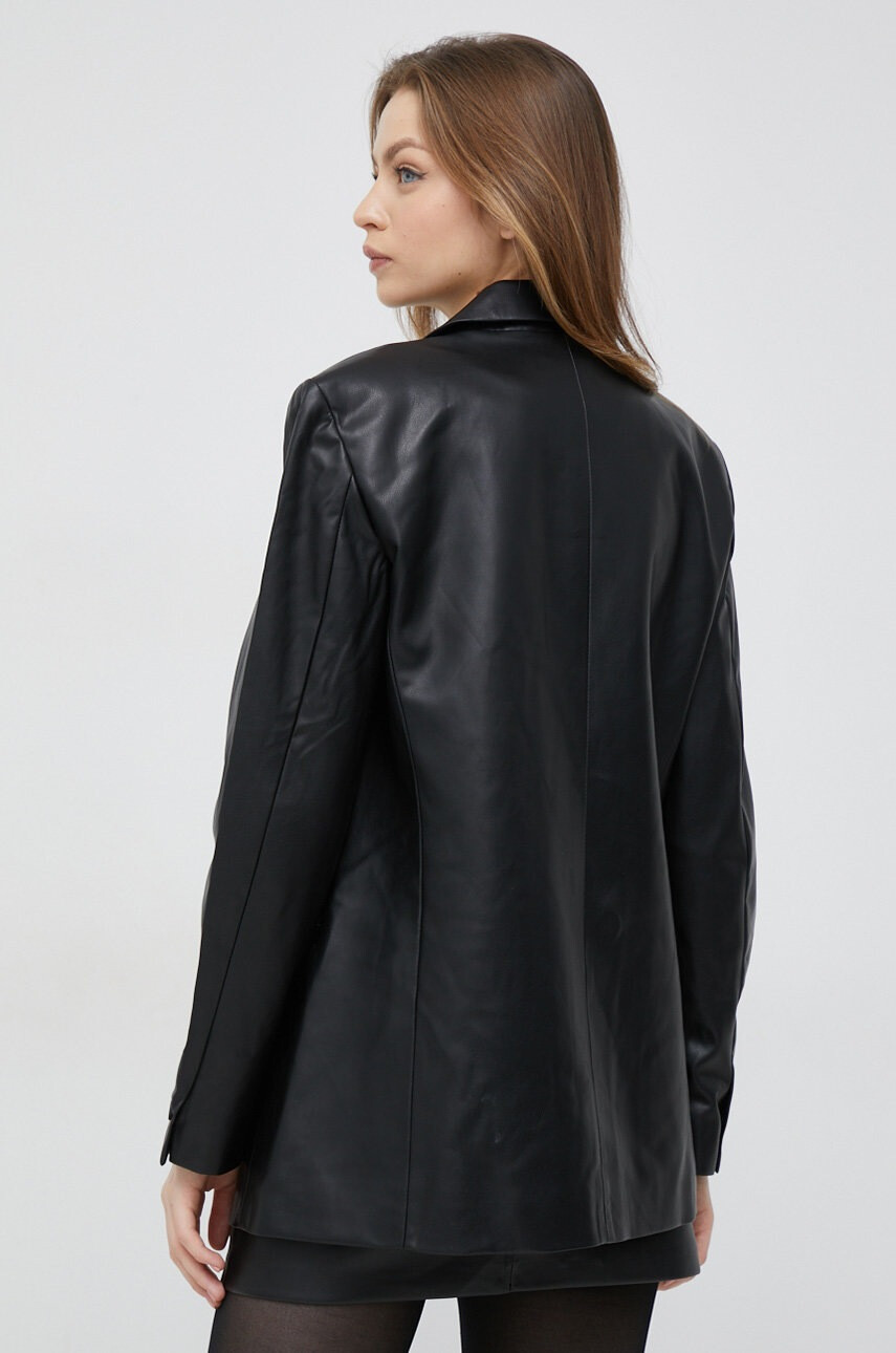DKNY Сако в черно с двуредно закопчаване с изчистен дизайн - Pepit.bg