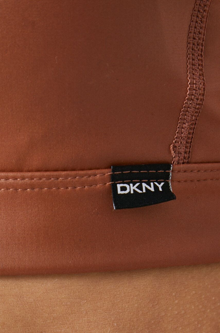 DKNY Спортен сутиен в кафяво с изчистен дизайн - Pepit.bg