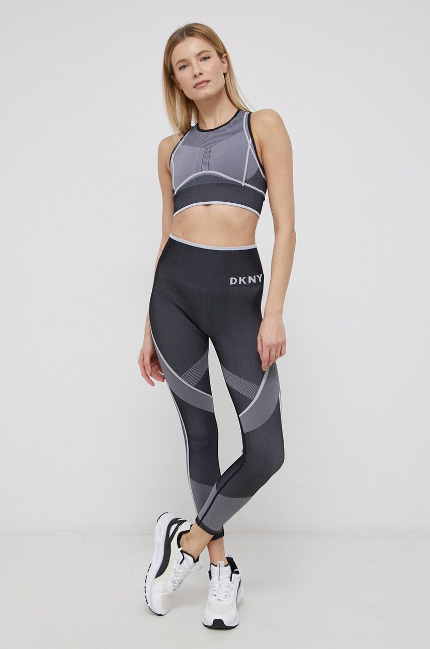 DKNY Спортен сутиен в сиво с десен - Pepit.bg