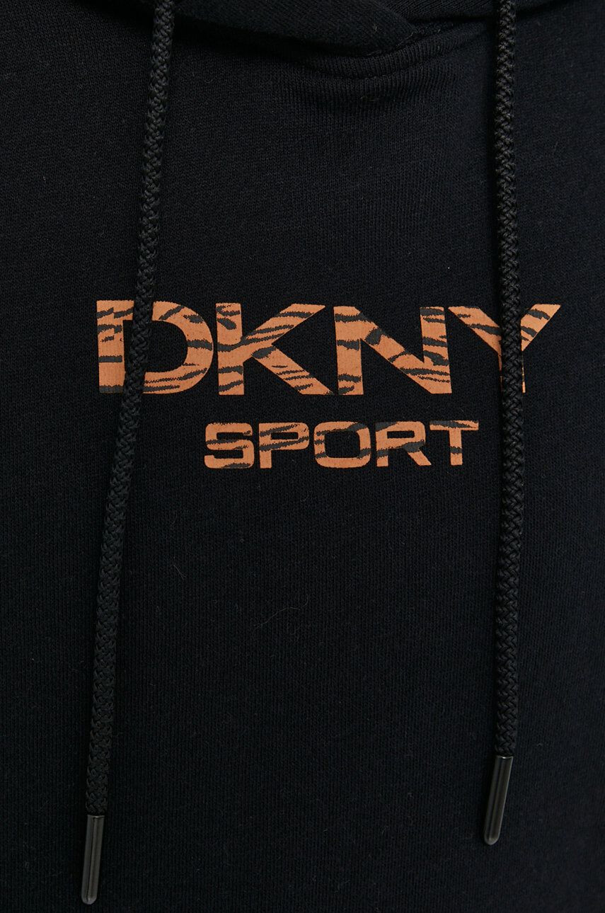 DKNY Суичър дамски в черно с принт - Pepit.bg