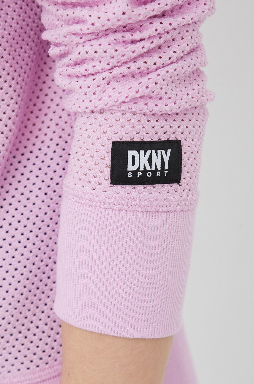 DKNY Суичър в розово с изчистен дизайн - Pepit.bg