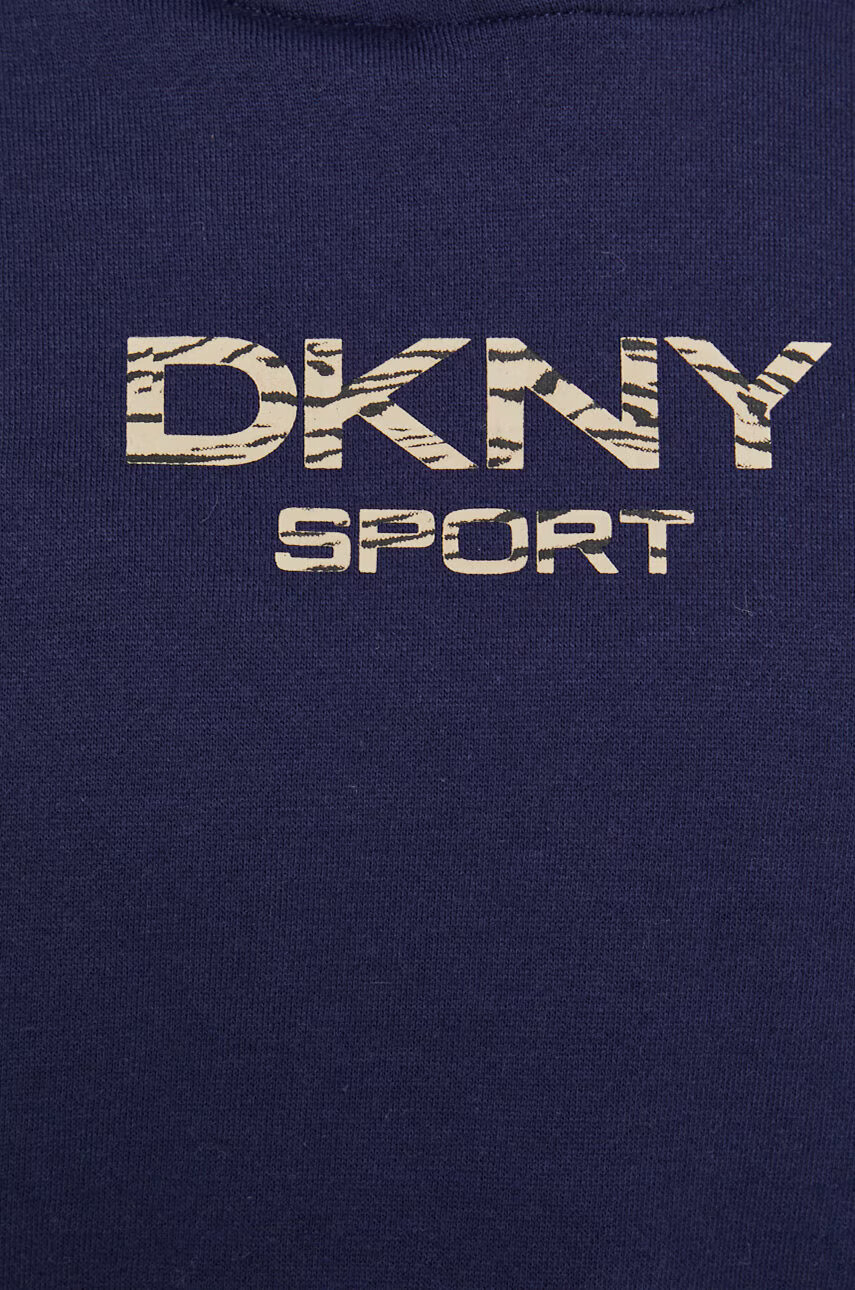DKNY Суичър дамски в тъмносиньо с принт - Pepit.bg