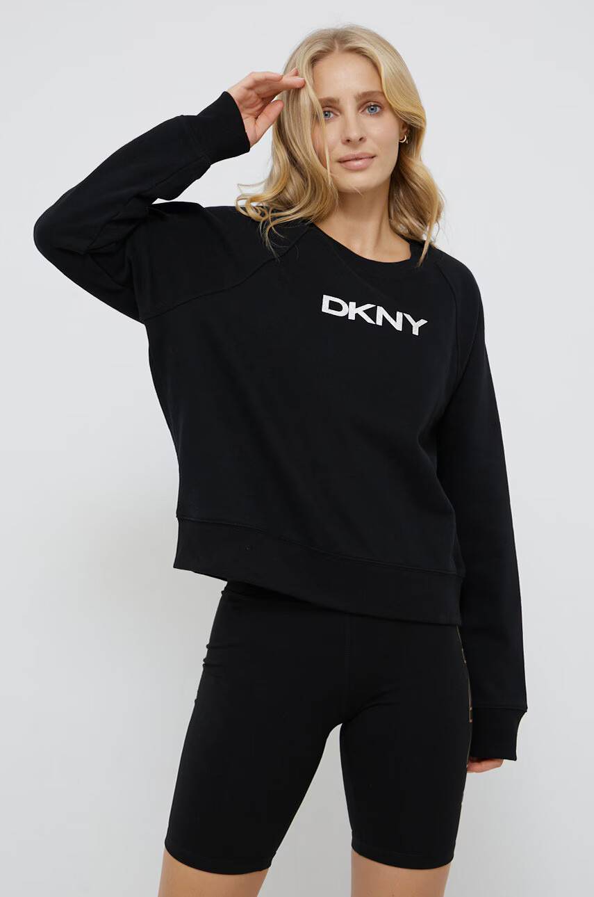 DKNY Суичър дамска в оранжево с принт - Pepit.bg