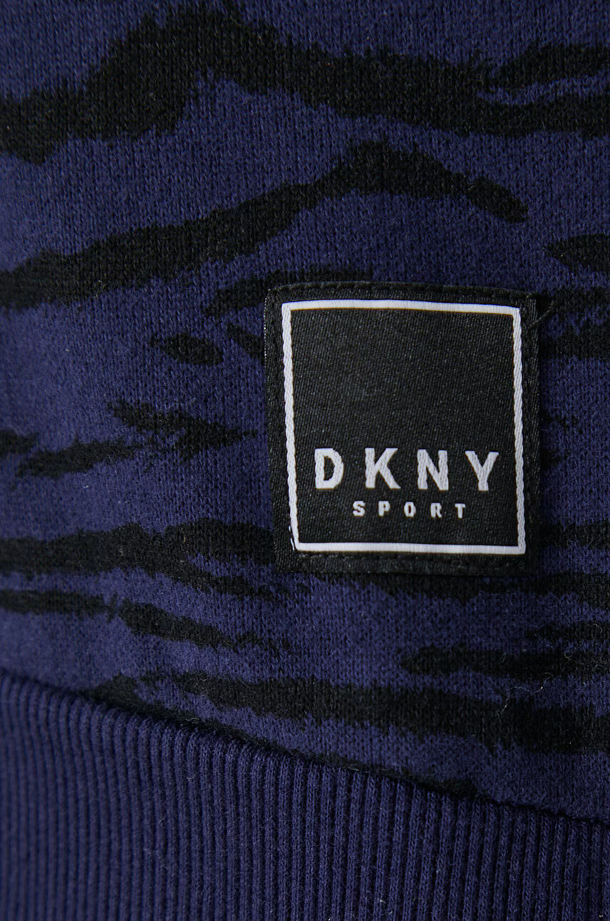 DKNY Суичър дамски в тъмносиньо с десен - Pepit.bg