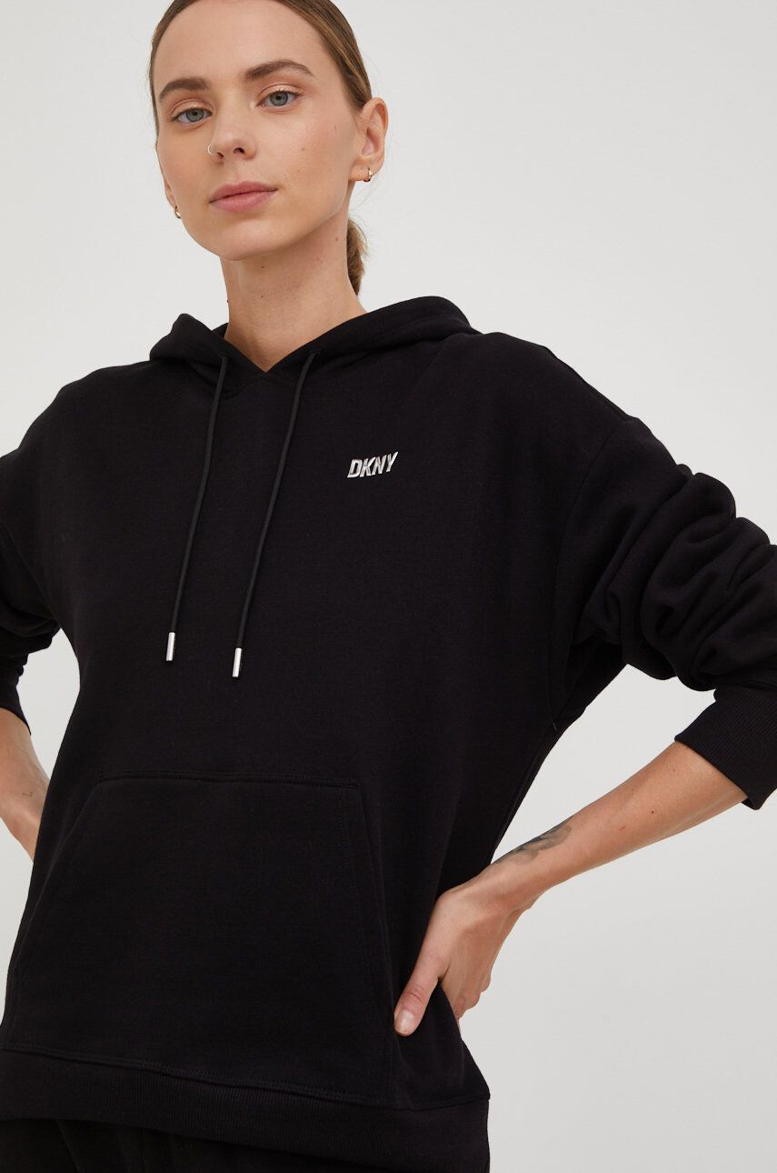 DKNY Суичър в черно с апликация - Pepit.bg