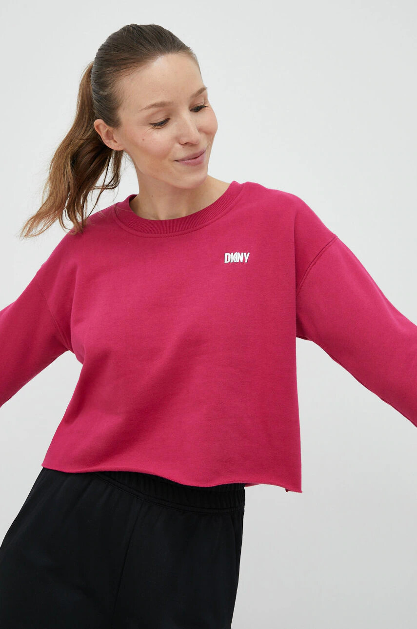 DKNY Суичър в черно с изчистен дизайн - Pepit.bg