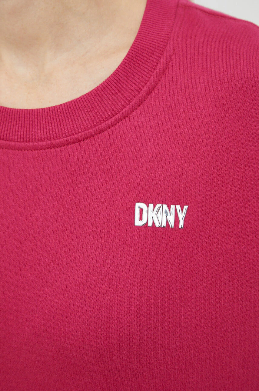 DKNY Суичър в черно с изчистен дизайн - Pepit.bg
