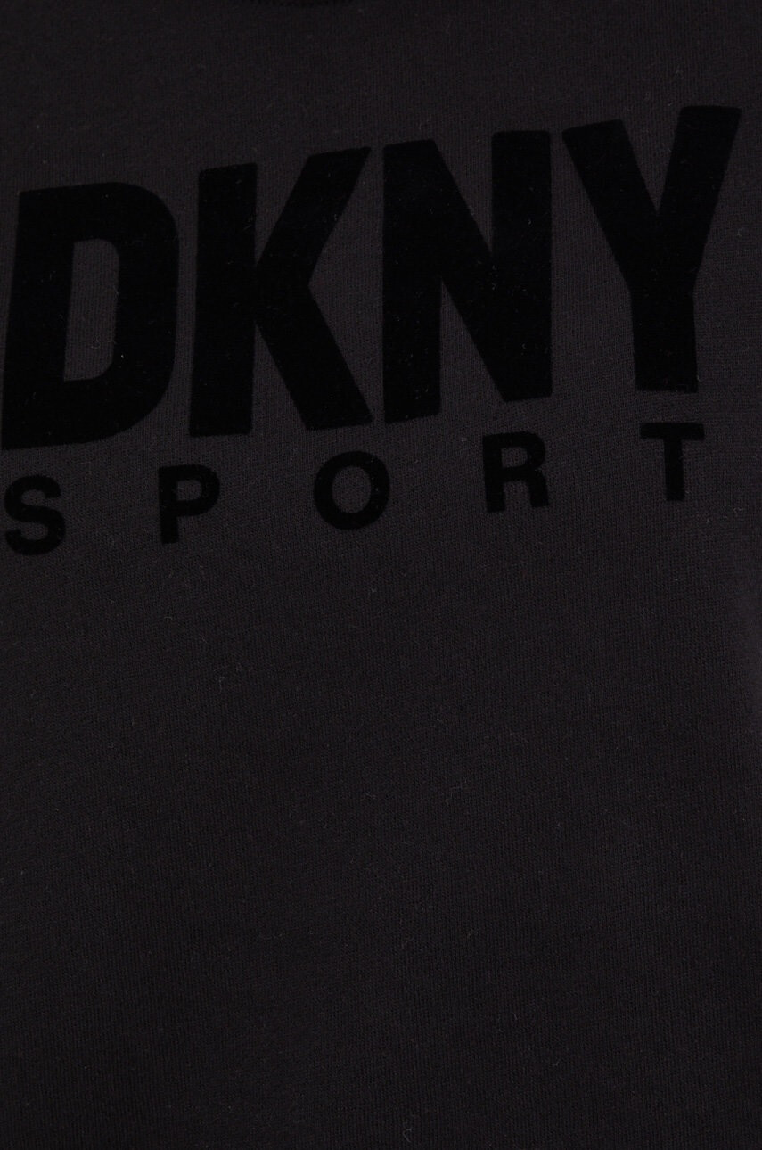 DKNY Суичър в черно с качулка с принт - Pepit.bg
