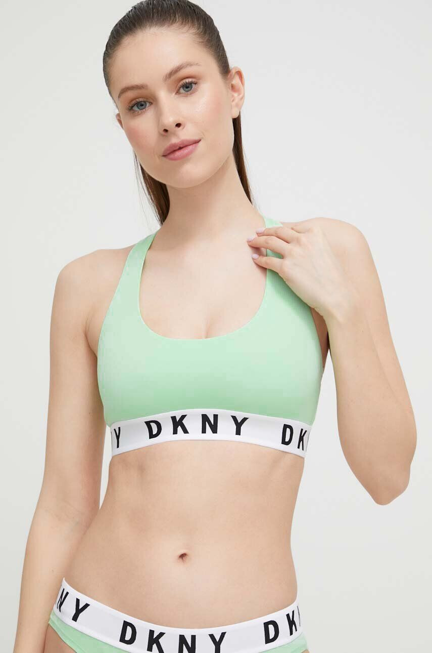 DKNY Сутиен в зелено с изчистен дизайн - Pepit.bg