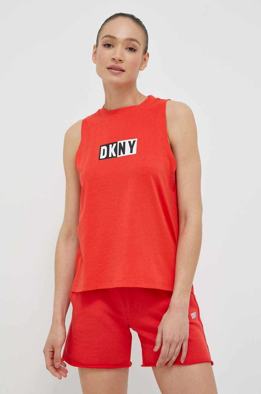 DKNY Топ дамски в червено - Pepit.bg