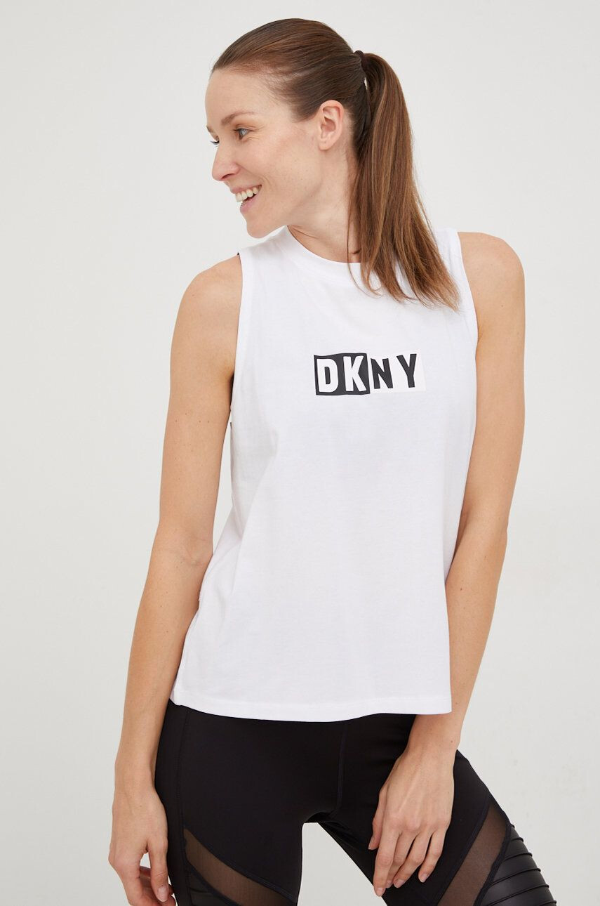 DKNY Топ дамски в бяло - Pepit.bg