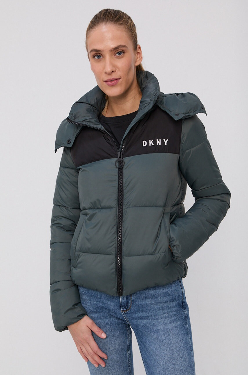DKNY Яке дамско в сиво със зимна изолация - Pepit.bg
