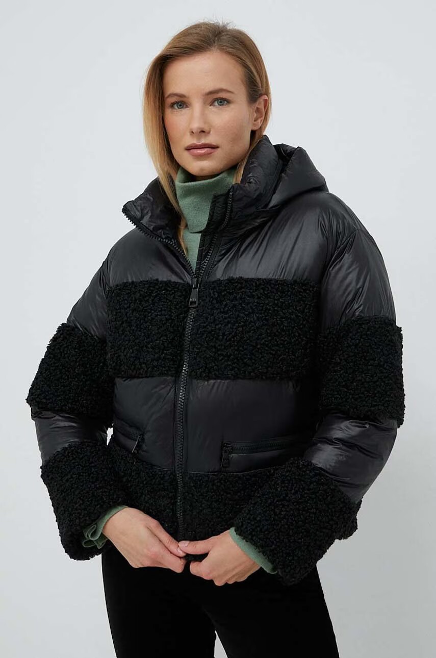 DKNY Яке в черно със зимна изолация с уголемена кройка - Pepit.bg