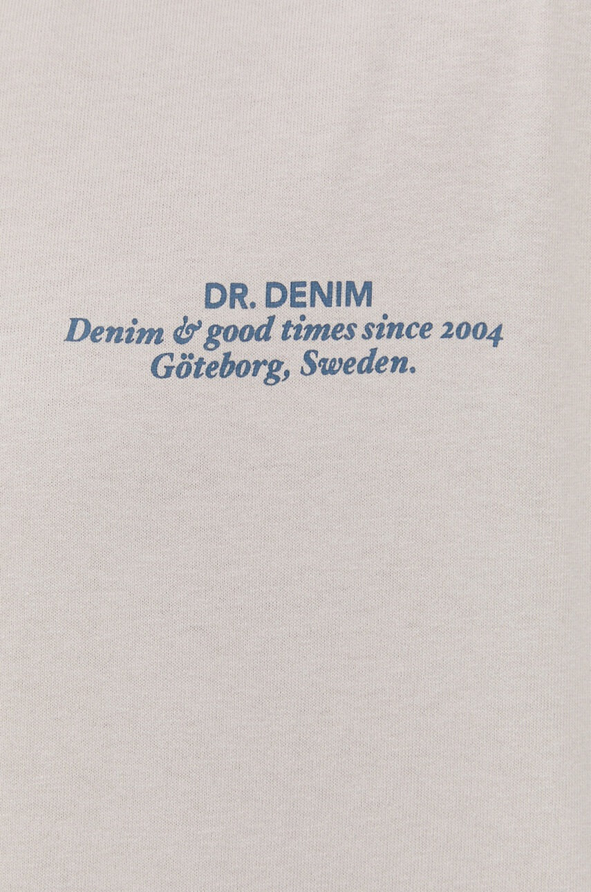 Dr. Denim Памучна тениска в сиво с принт - Pepit.bg