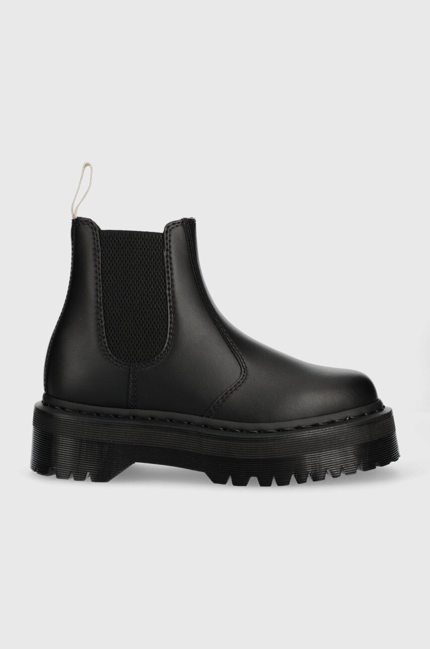 Dr. Martens Боти челси V 2976 Quad Mono в черно с платформа - Pepit.bg