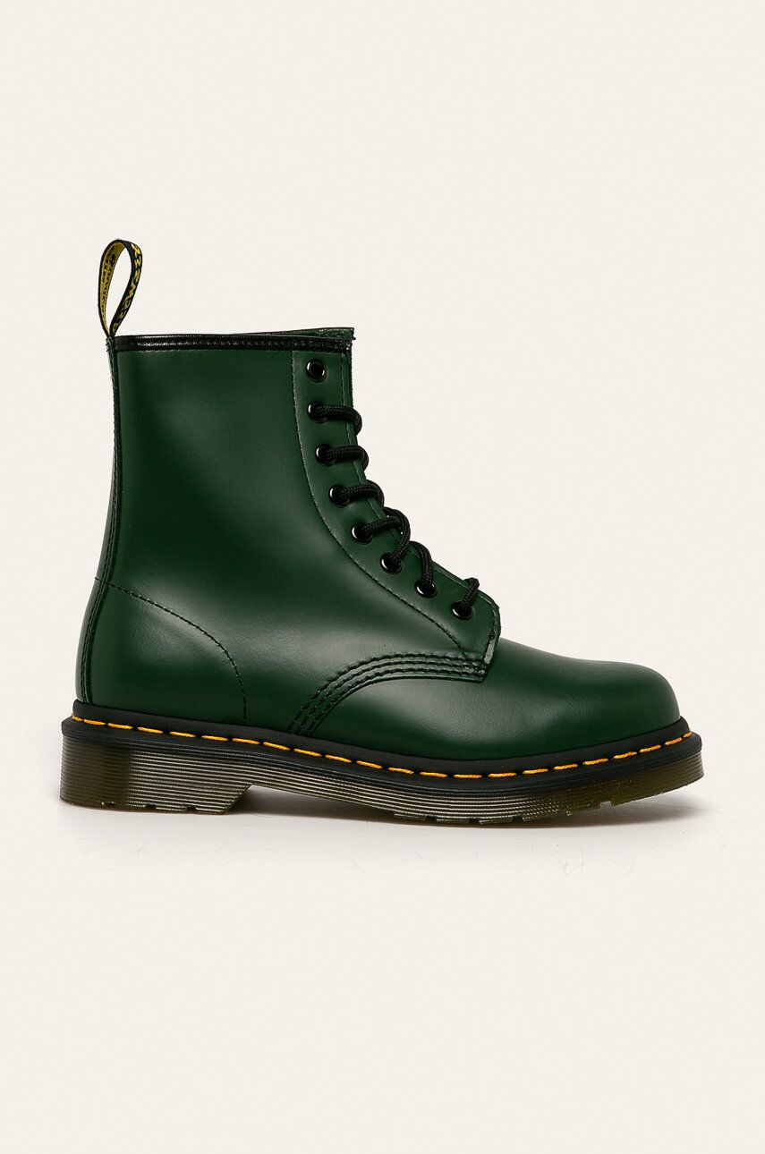 Dr. Martens Кожени кубинки 1460 в зелено с равна подметка - Pepit.bg