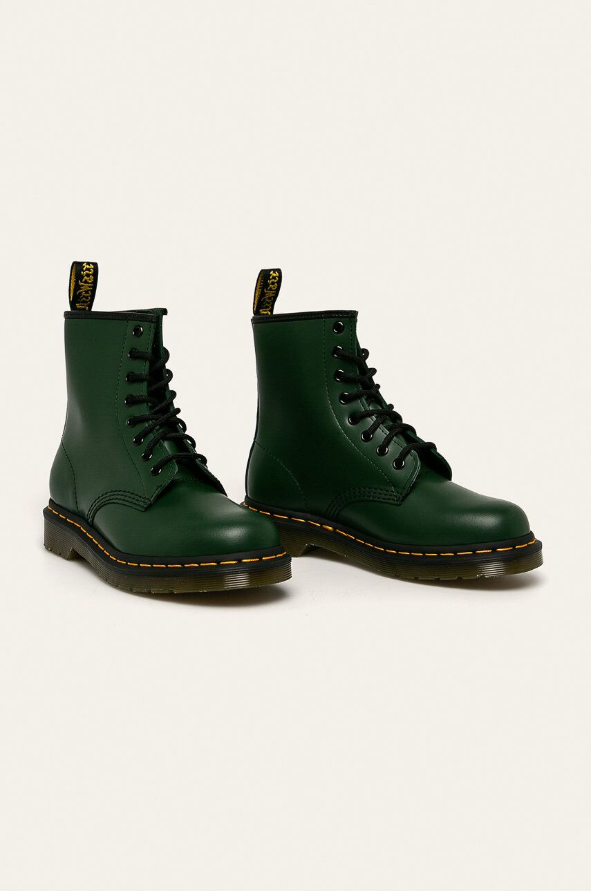 Dr. Martens Кожени кубинки 1460 в зелено с равна подметка - Pepit.bg