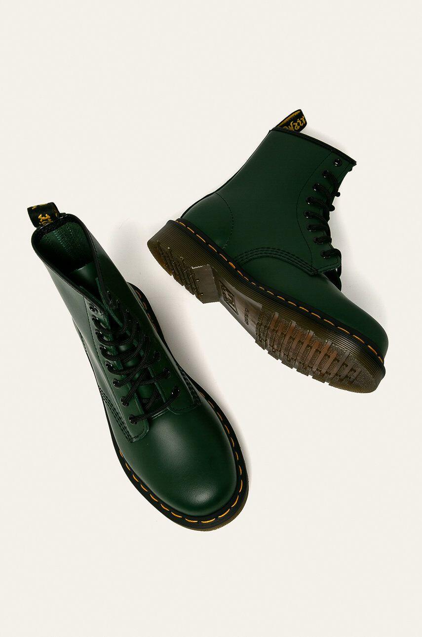 Dr. Martens Кожени кубинки 1460 в зелено с равна подметка - Pepit.bg