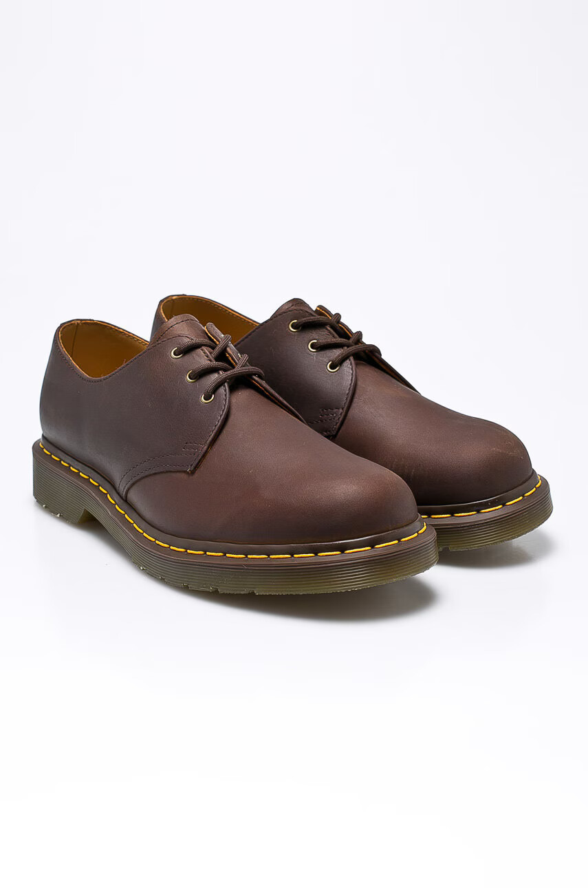 Dr. Martens Половинки обувки от велур 1461 в кафяво 11838201 - Pepit.bg