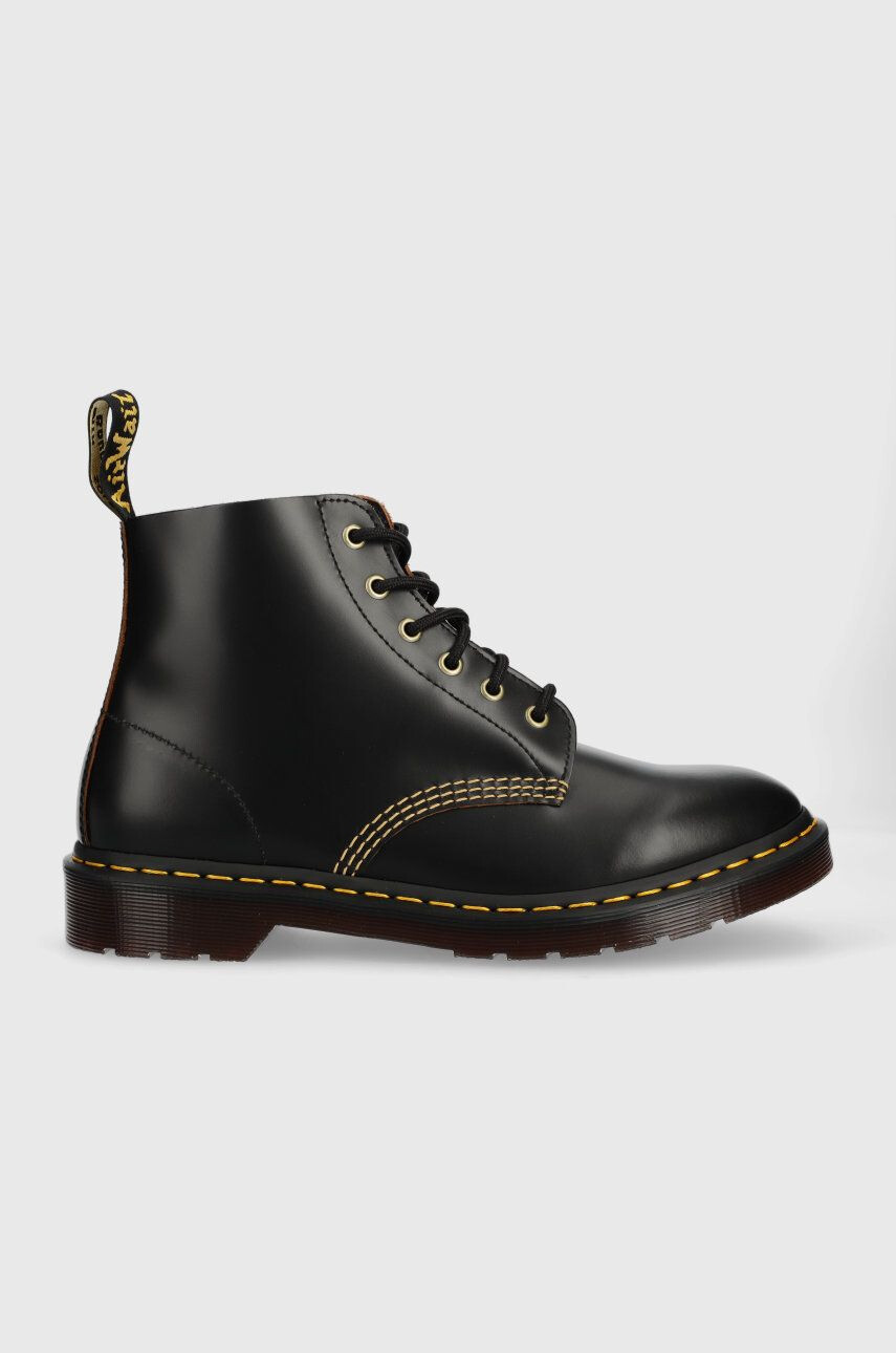 Dr. Martens Кожени боти 101 Arc в черно с равна подметка - Pepit.bg