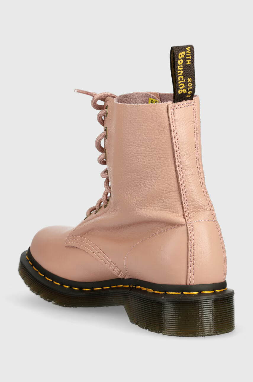 Dr. Martens Кожени боти 1460 Pascal в розово с равна подметка - Pepit.bg