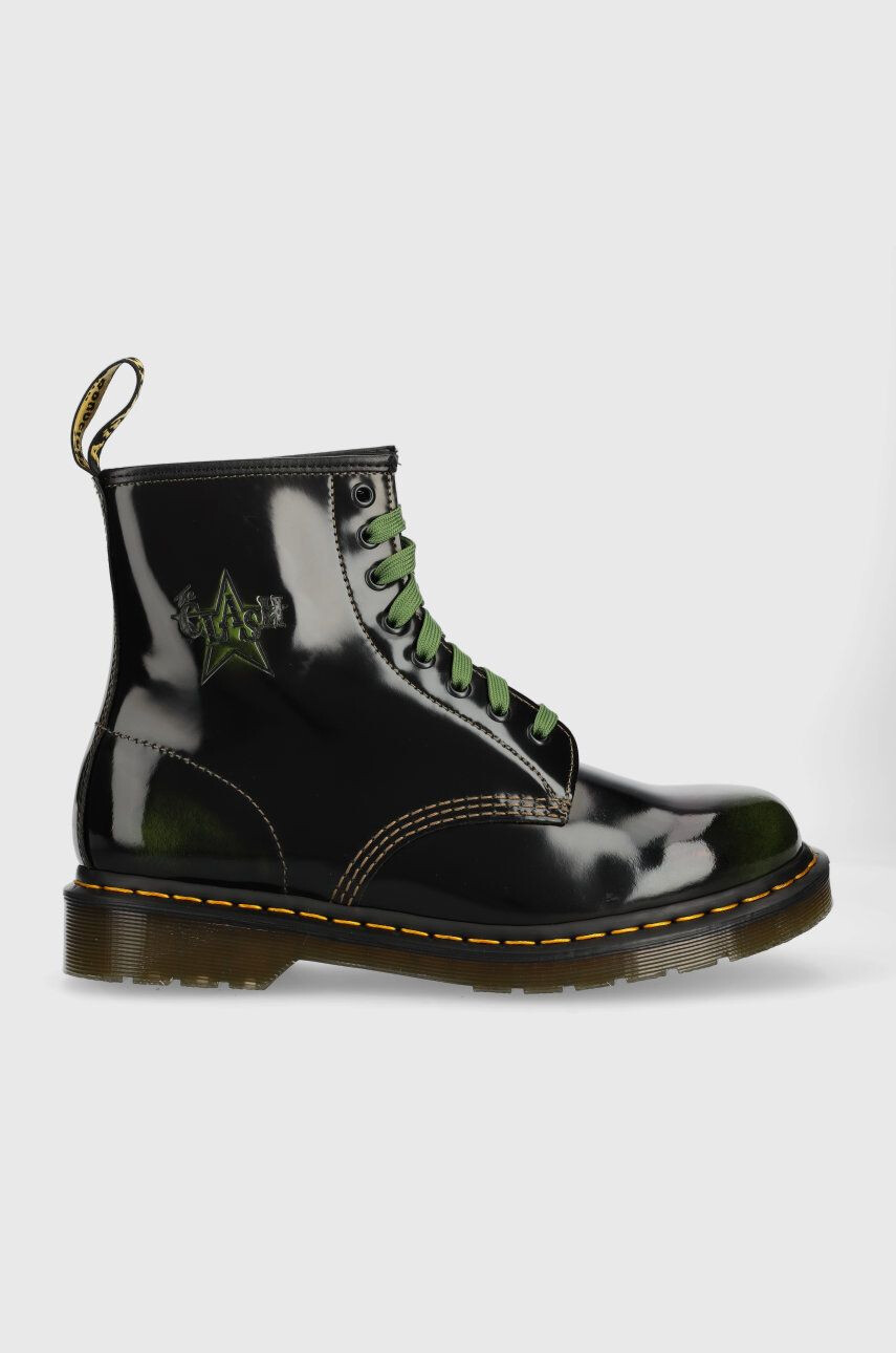 Dr. Martens Кожени боти 1460 The Clash в черно с равна подметка - Pepit.bg