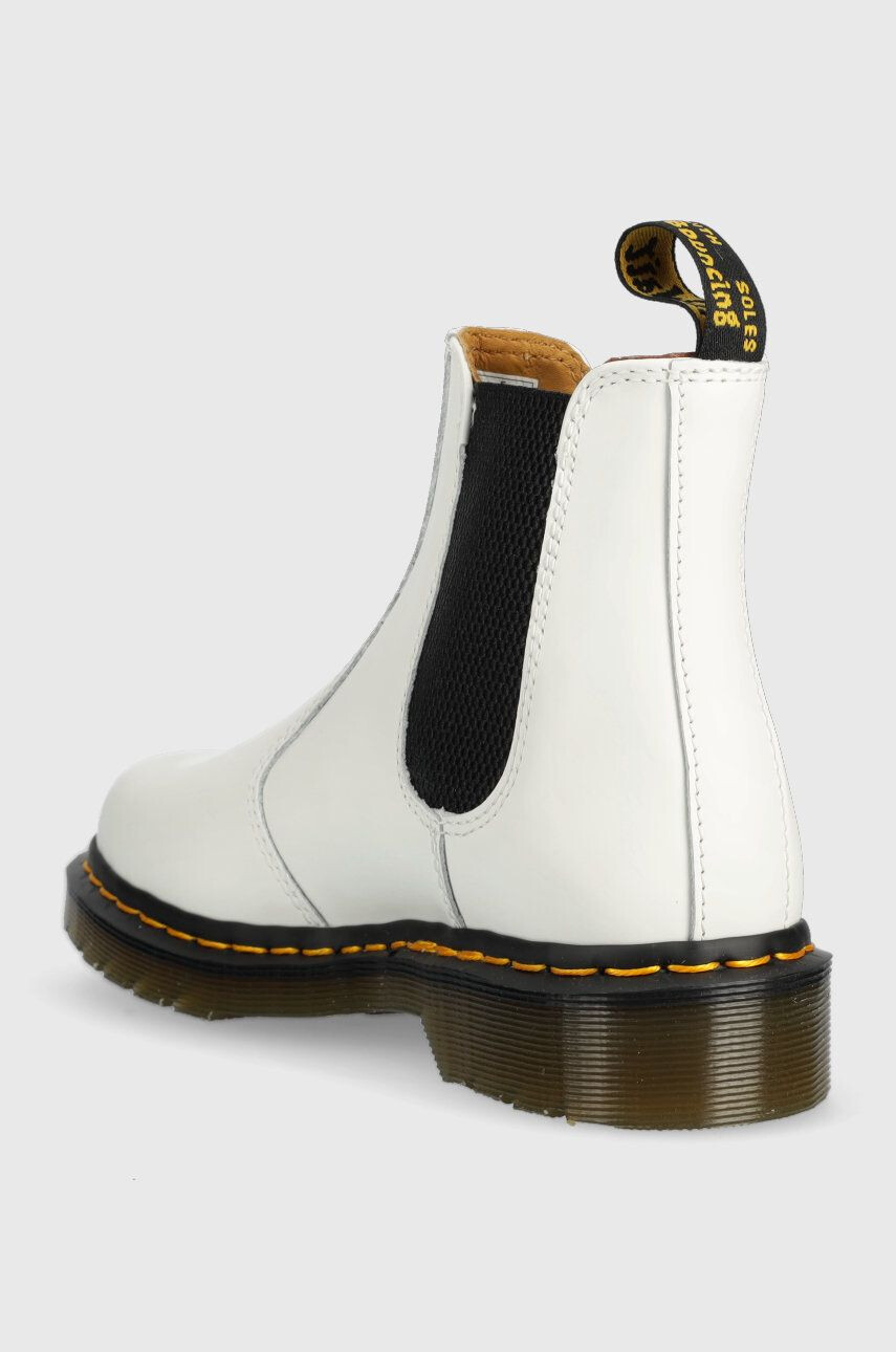 Dr. Martens Кожени боти челси 2976 YS в бяло с платформа - Pepit.bg