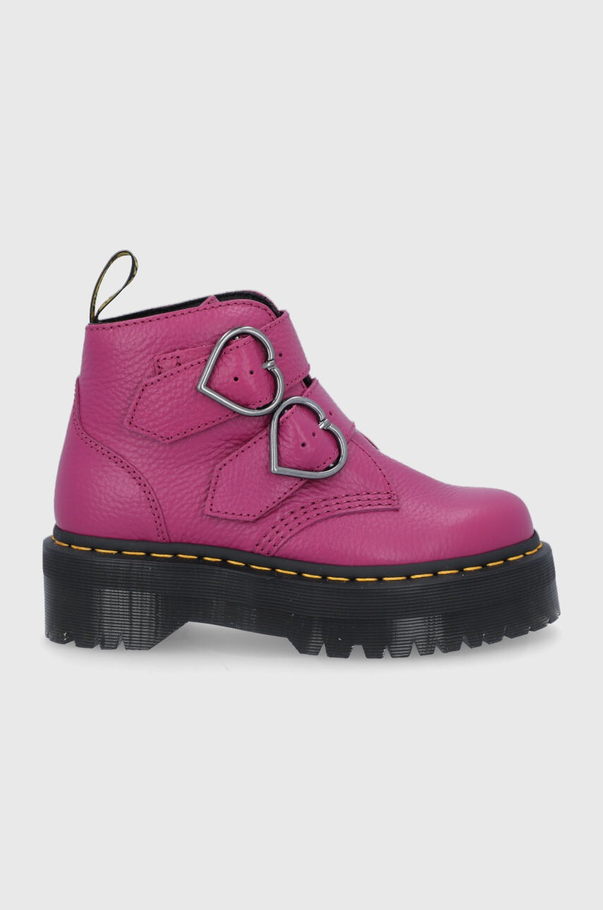 Dr. Martens Кожени боти Devon Heart - Pepit.bg