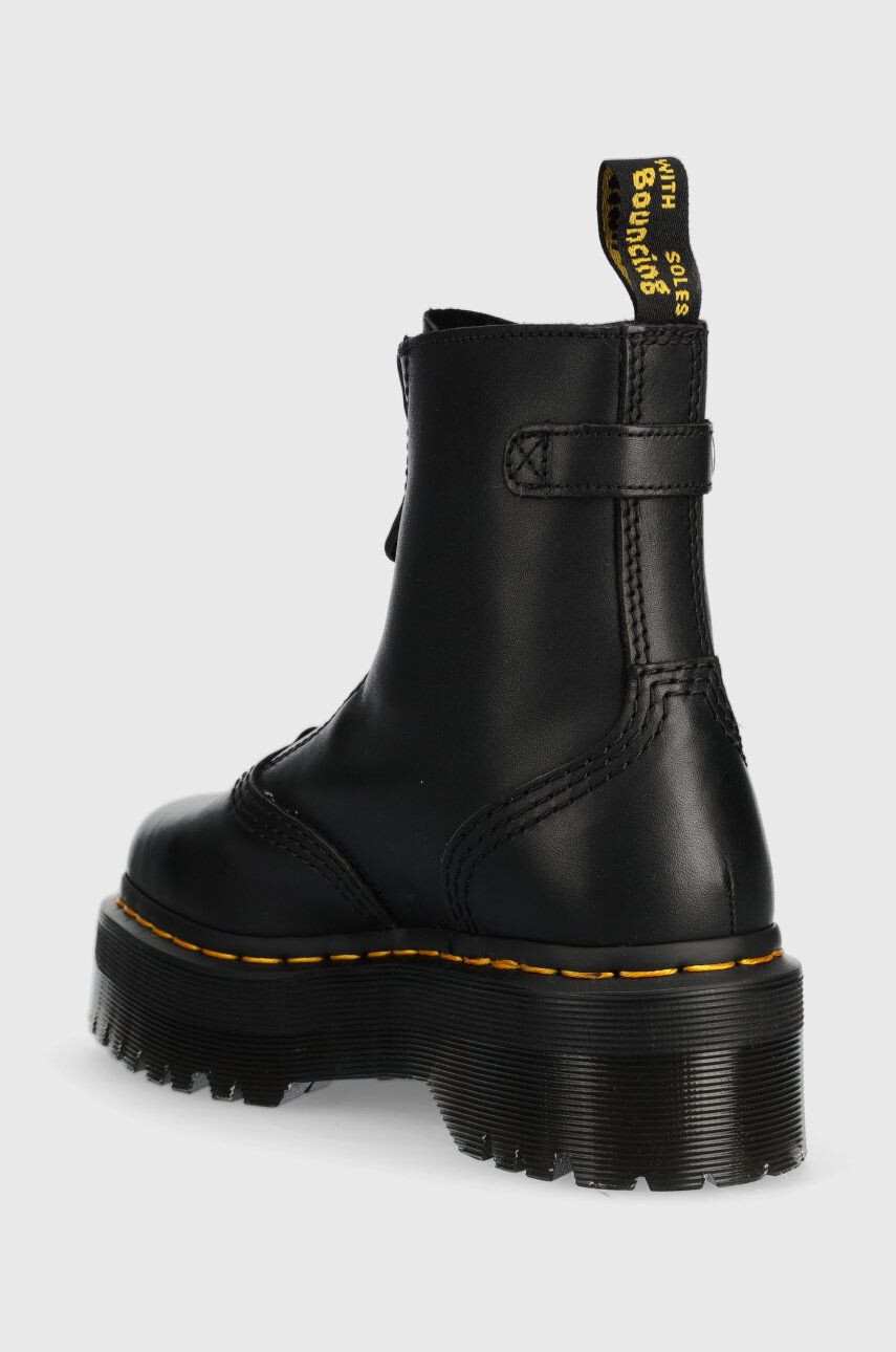 Dr. Martens Кожени боти Jetta в черно с платформа - Pepit.bg