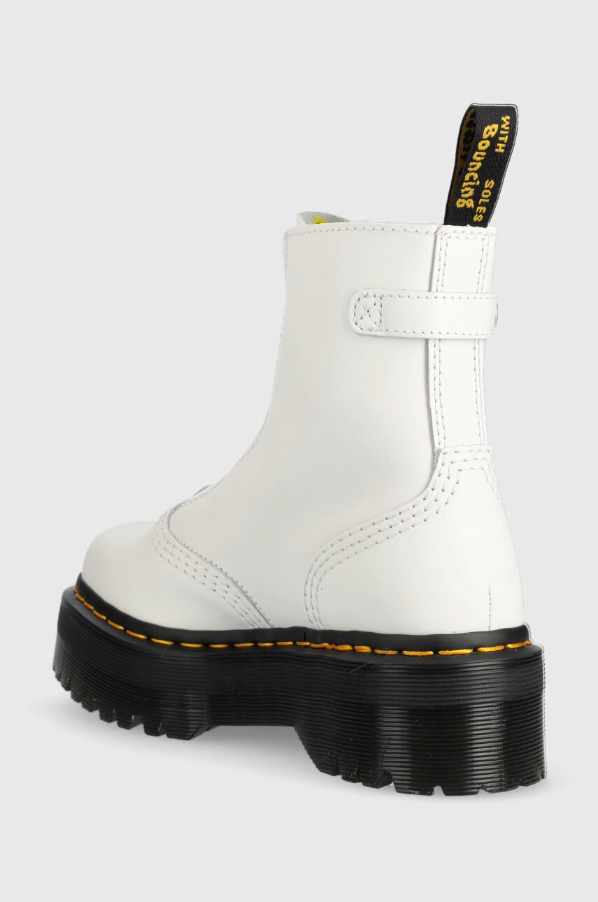 Dr. Martens Кожени боти Jetta в бяло с платформа - Pepit.bg