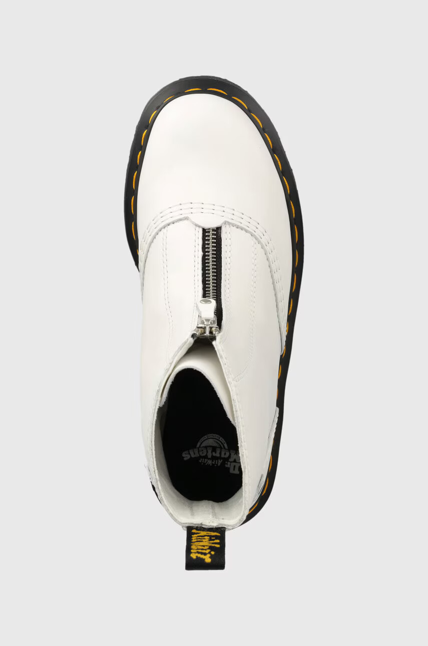 Dr. Martens Кожени боти Jetta в бяло с платформа - Pepit.bg