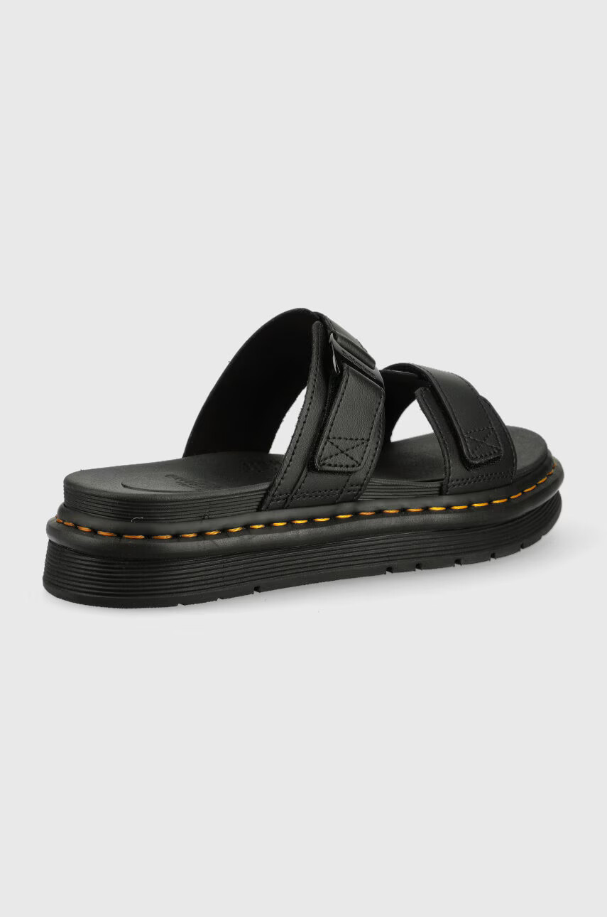 Dr. Martens Кожени чехли в черно - Pepit.bg