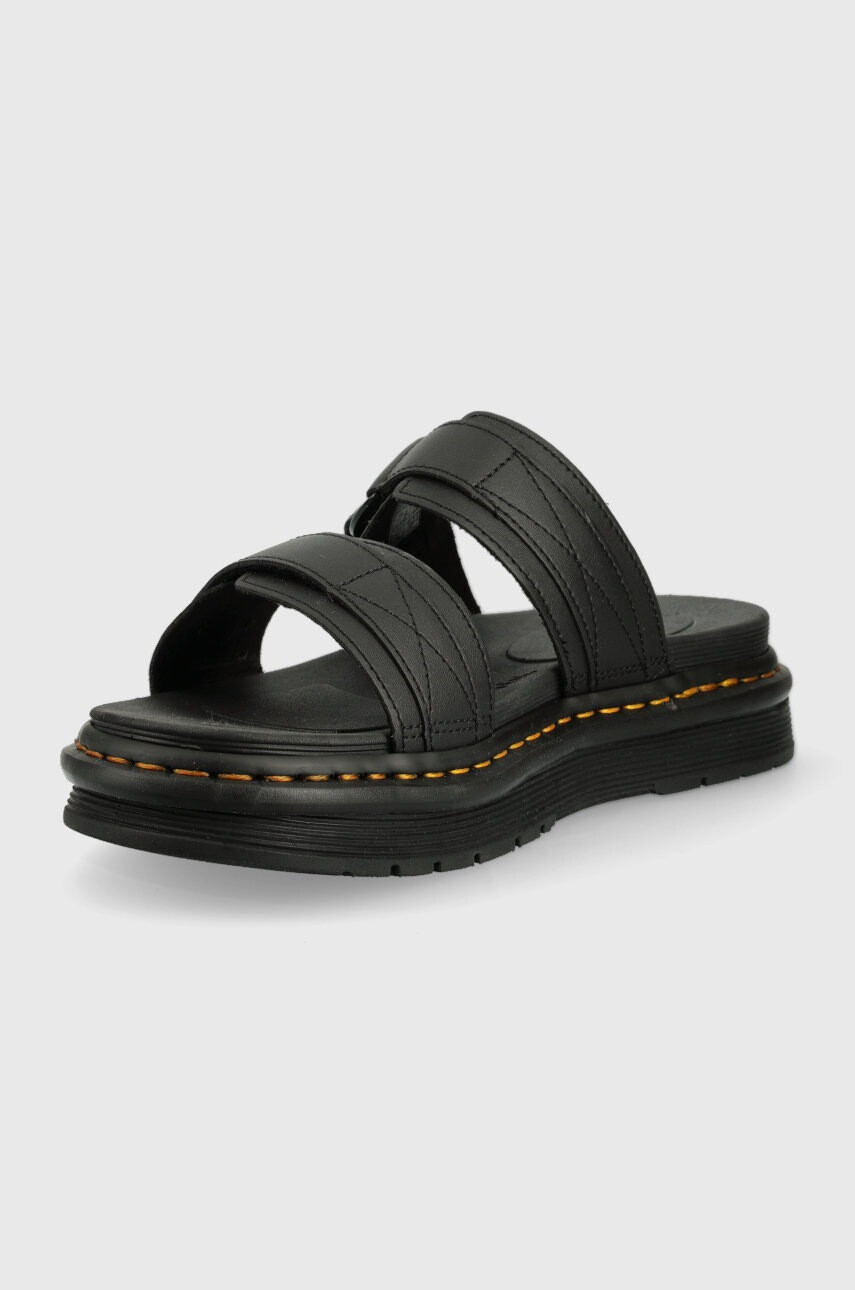 Dr. Martens Кожени чехли в черно - Pepit.bg