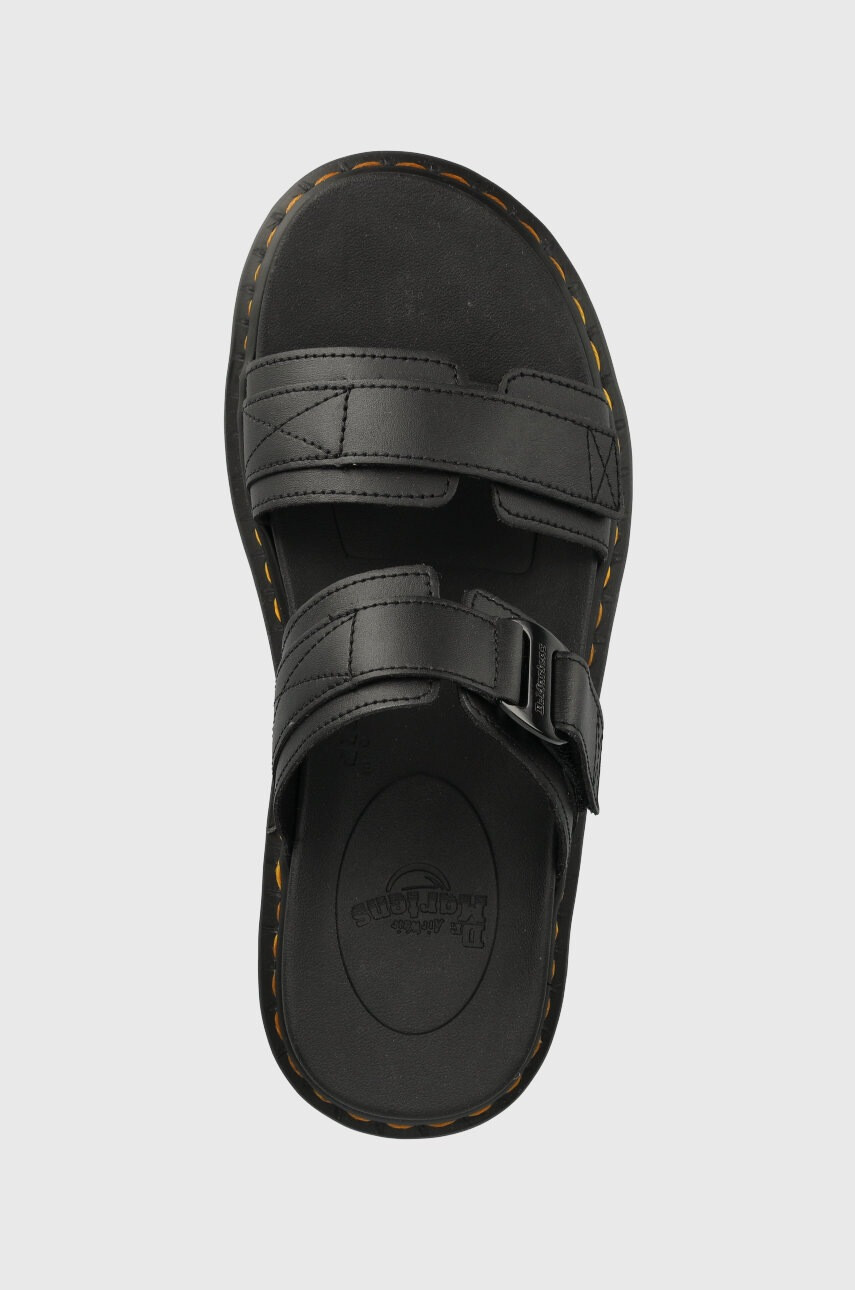 Dr. Martens Кожени чехли в черно - Pepit.bg