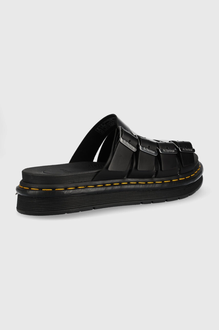 Dr. Martens Кожени чехли в черно - Pepit.bg