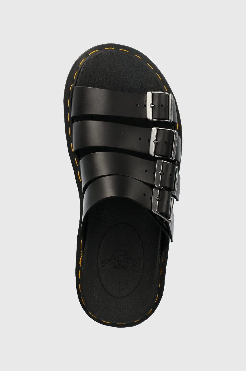 Dr. Martens Кожени чехли в черно - Pepit.bg