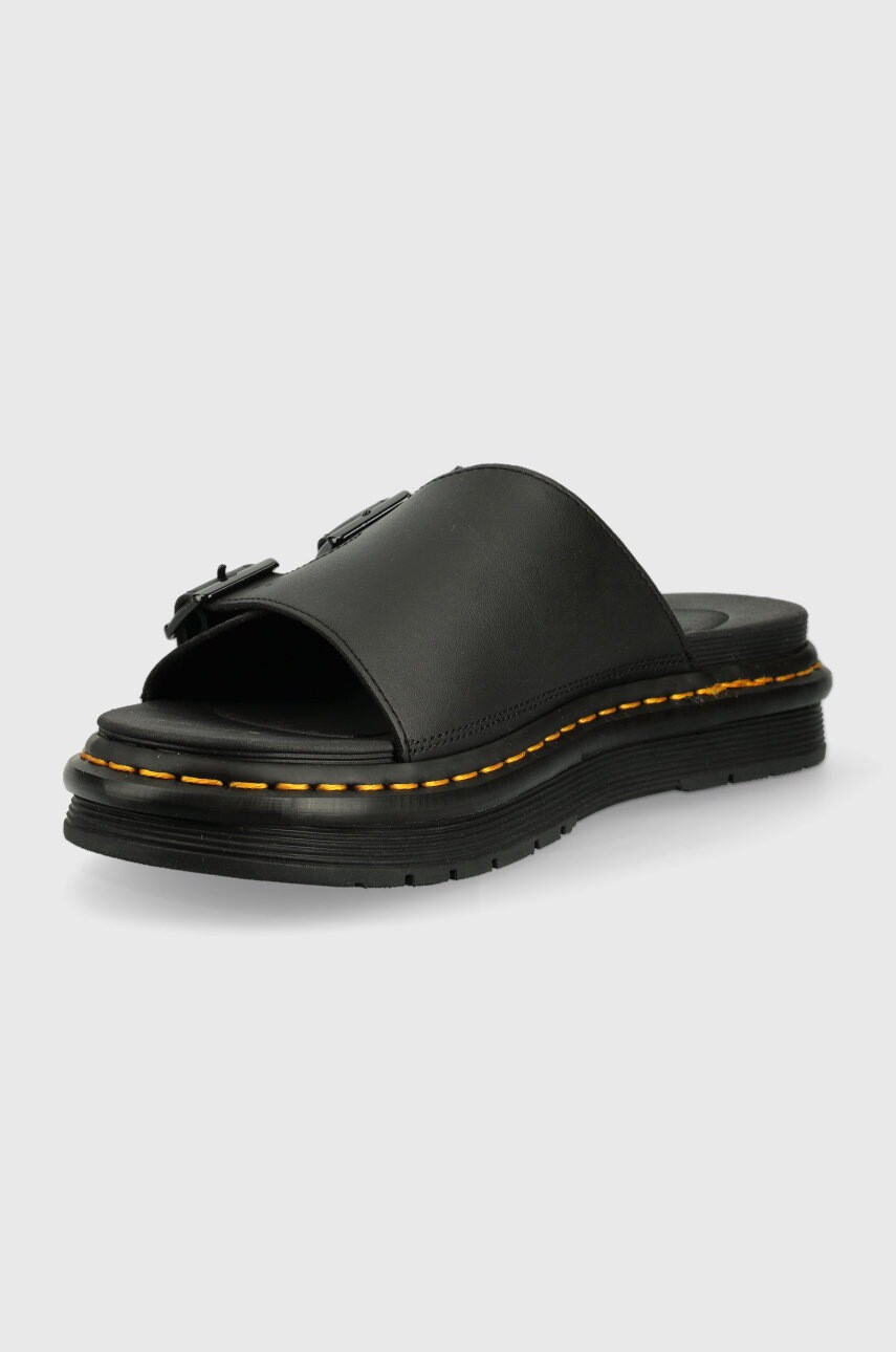 Dr. Martens Кожени чехли в черно - Pepit.bg
