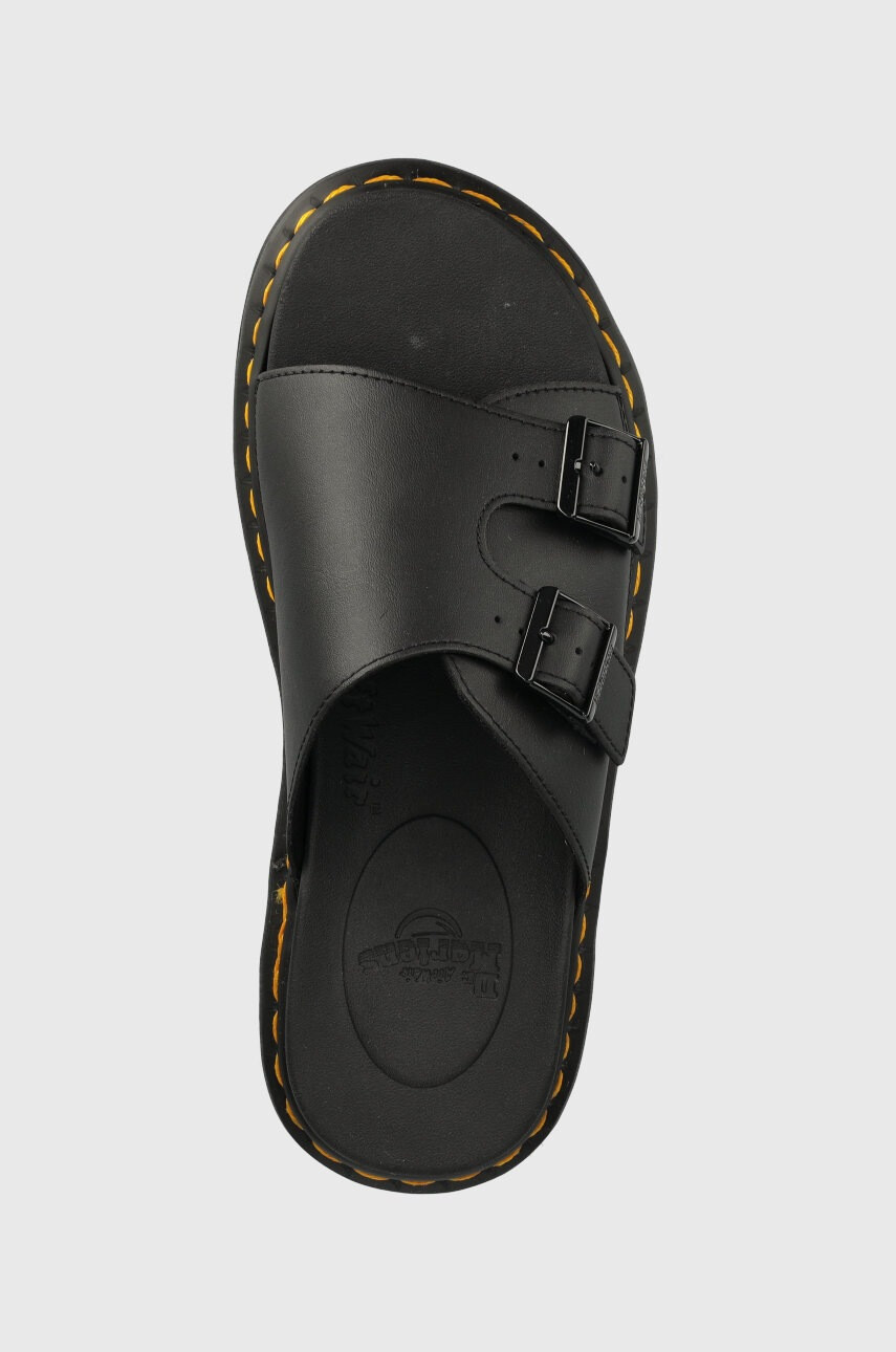 Dr. Martens Кожени чехли в черно - Pepit.bg