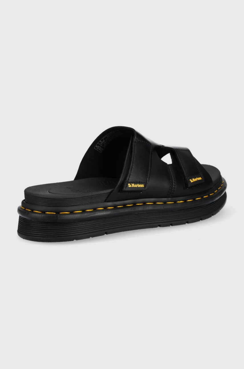 Dr. Martens Кожени чехли в черно - Pepit.bg