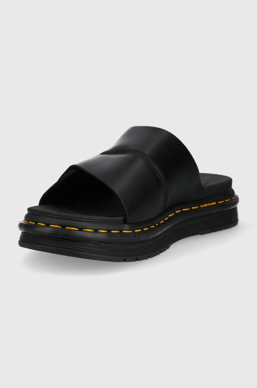 Dr. Martens Кожени чехли в черно - Pepit.bg