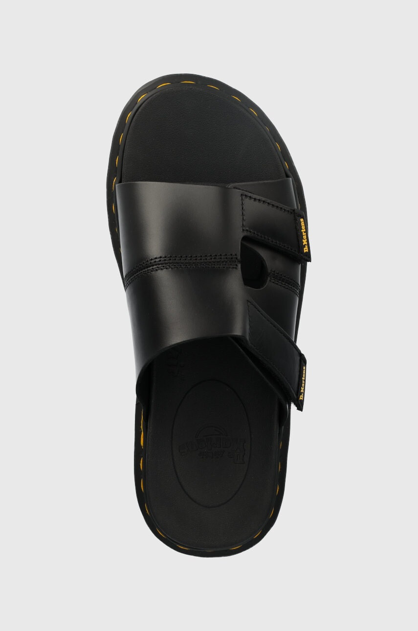 Dr. Martens Кожени чехли в черно - Pepit.bg