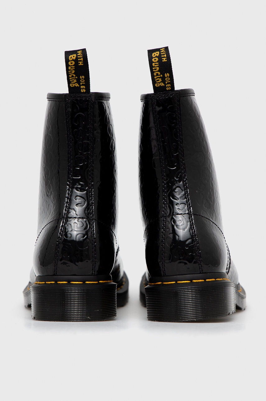 Dr. Martens Кожени кубинки 1460 дамски в черно с равна подметка - Pepit.bg